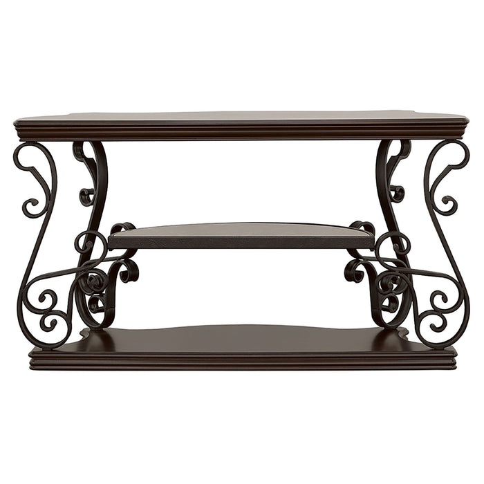 Gretta - Merlot 2 Shelf Sofa Console Table - Brown