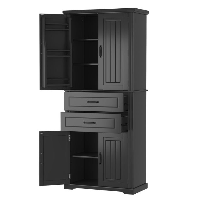 Elegant Multi Functional Storage Cabinet With Slide Rail Drawers, Adjustable Shelves