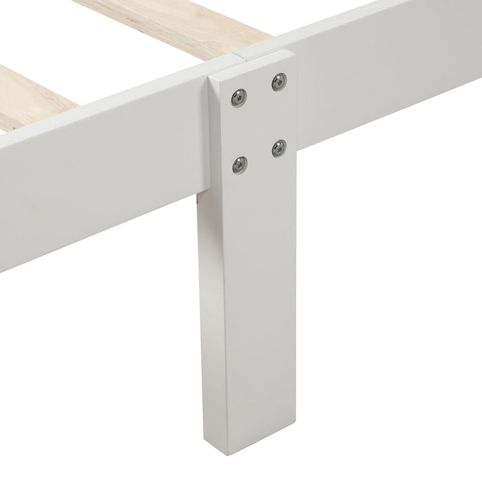 Platform Bed, Mattress Foundation Sleigh Bed With Headboard, Footboard, Slat Support