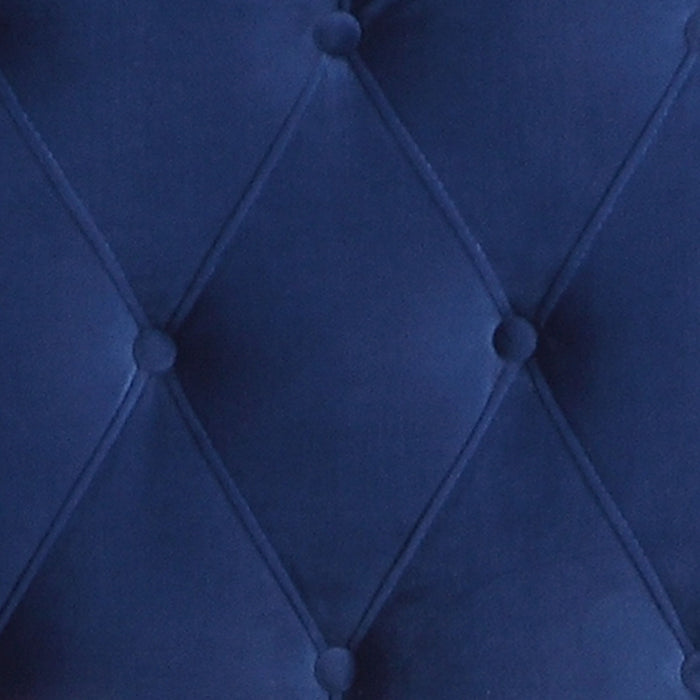 Amelia - Upholstered Queen Bed - Navy