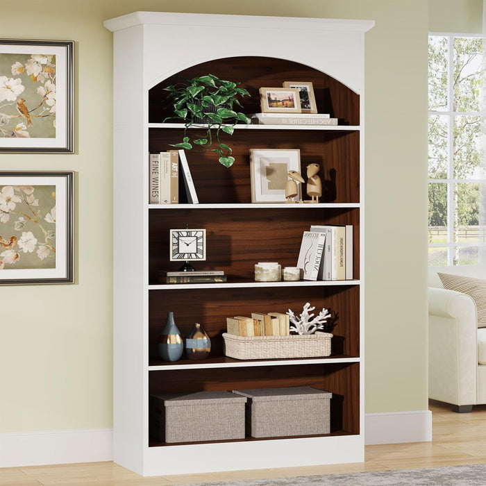 5 Tier Library Bookcase For Living Room