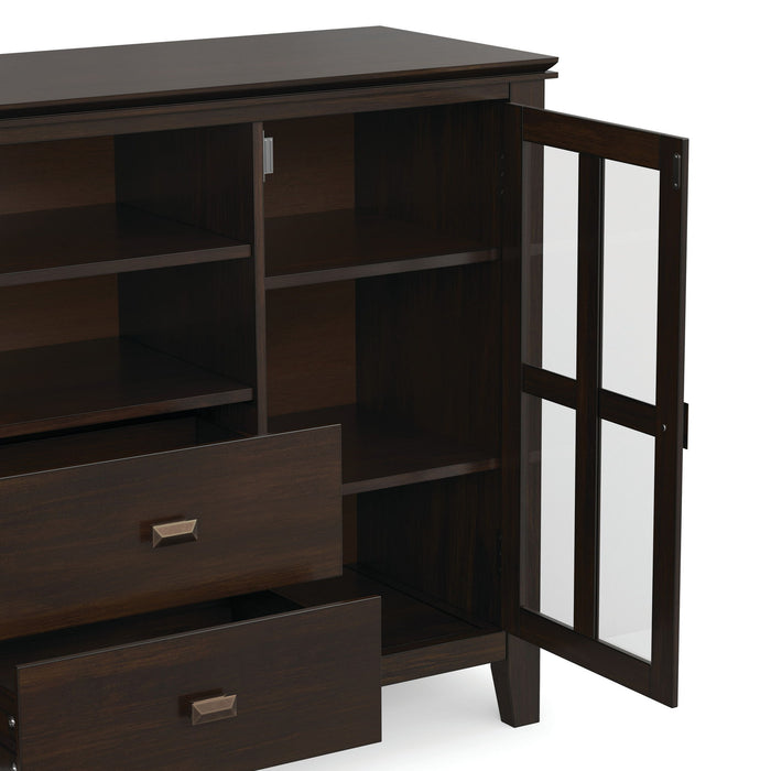 Artisan - Tall TV Media Stand - Dark Chestnut Brown