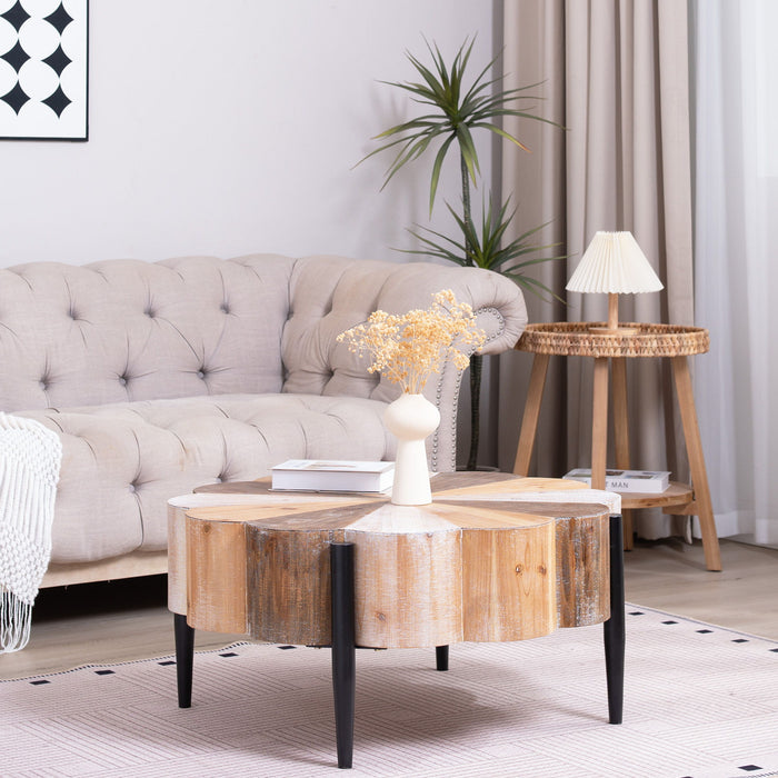 Flower Shaped Coffee Table For Living Room - Multicolor
