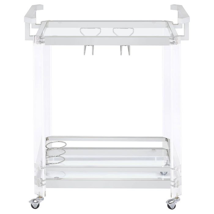 Kempton - 2 Tier Bar Cart - Chrome