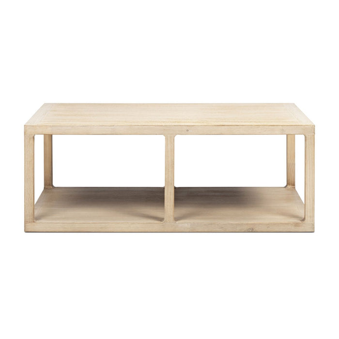 Ellis - Open Frame Coffee Table With Lower Shelf - Natural