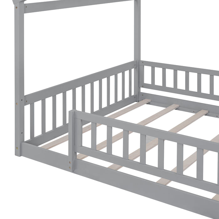Bed House Bed Frame With Fence