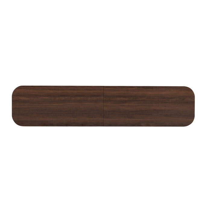70" TV Stand With Ample Storage, Refined Curved Corners - Dark Brown