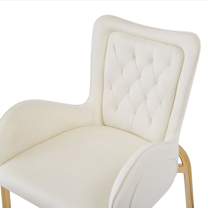 Velvet Fabric Counter Height Bar Stools (Set of 2)