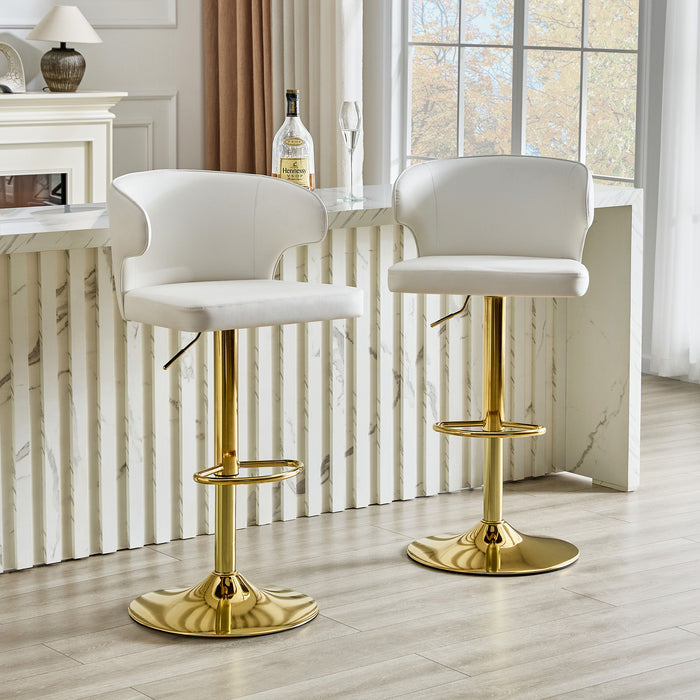 Adjustable Swivel Bar Chair With High Back Support