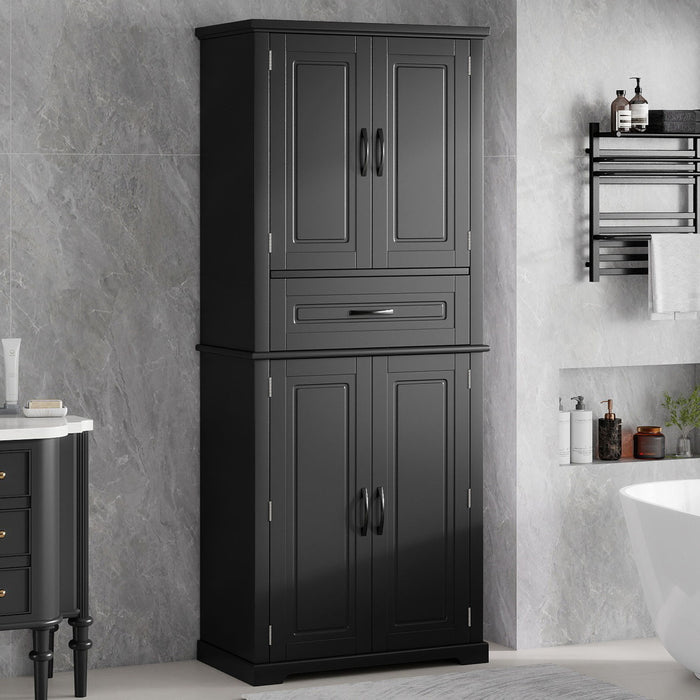 Bathroom Storage Cabinet With Multifunctional Storage Space, Drawer With Slide Rails, Adjustable Shelf