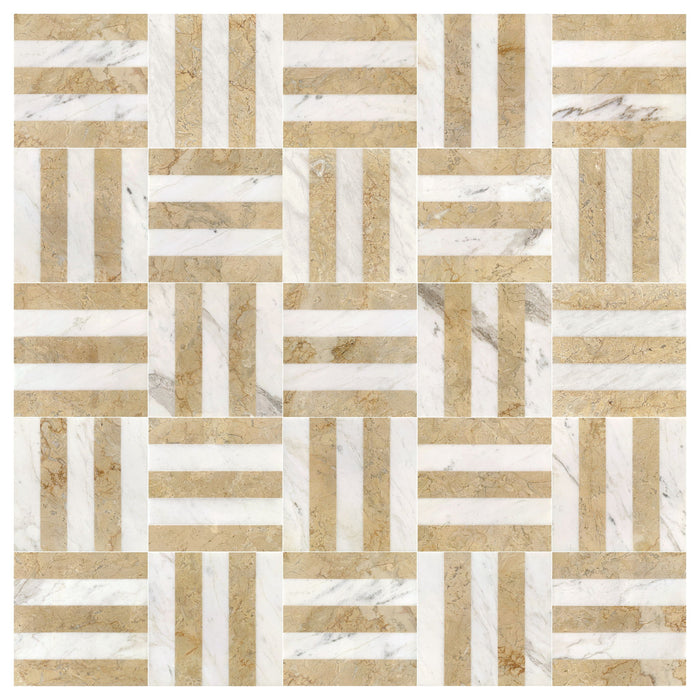 Elegant Waterjet Polished Marble Tile For Floor And Wall