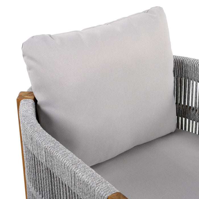 Outdoor Dining Chairs With Rope Handles (Set of 2)