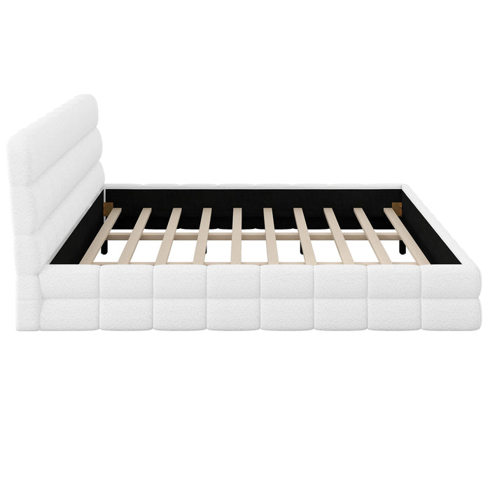 Upholstered Platform Bed With Headboard
