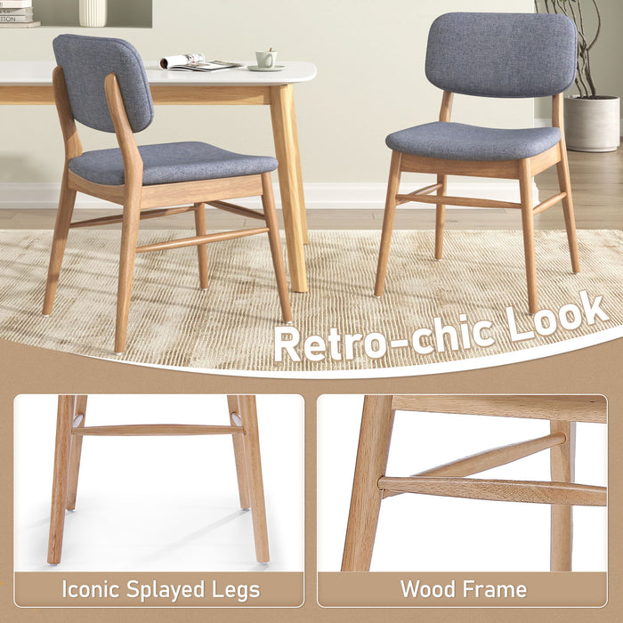 Voyager Upholstered Accent Chair With Splayed Legs And Wood Frame (Set of 2)