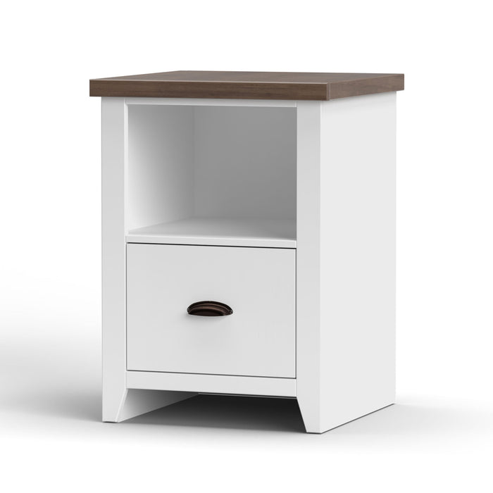 1 Drawer File - Jasmine Whitewash / Barnwood