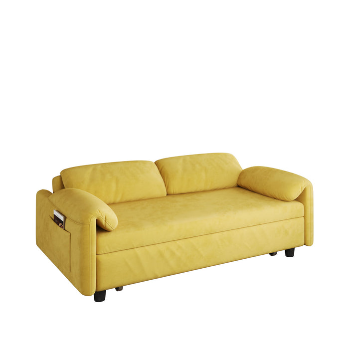 Sofa, Dual Purpose Lounge With Retractable Queen Size Bed