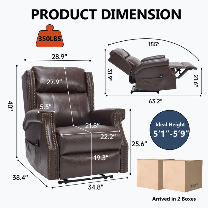 Manual Recliner Chair With Heavy Duty Motion Mechanism, 8 Vibrating Nodes And 3 Massage Modes For Living Room