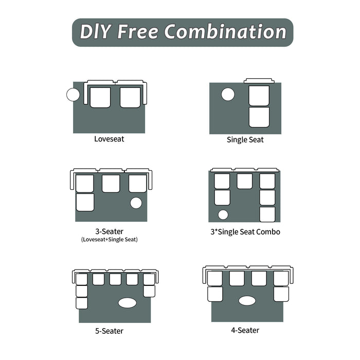 Single Chaise Longue With Movable Ottoman For Living Room