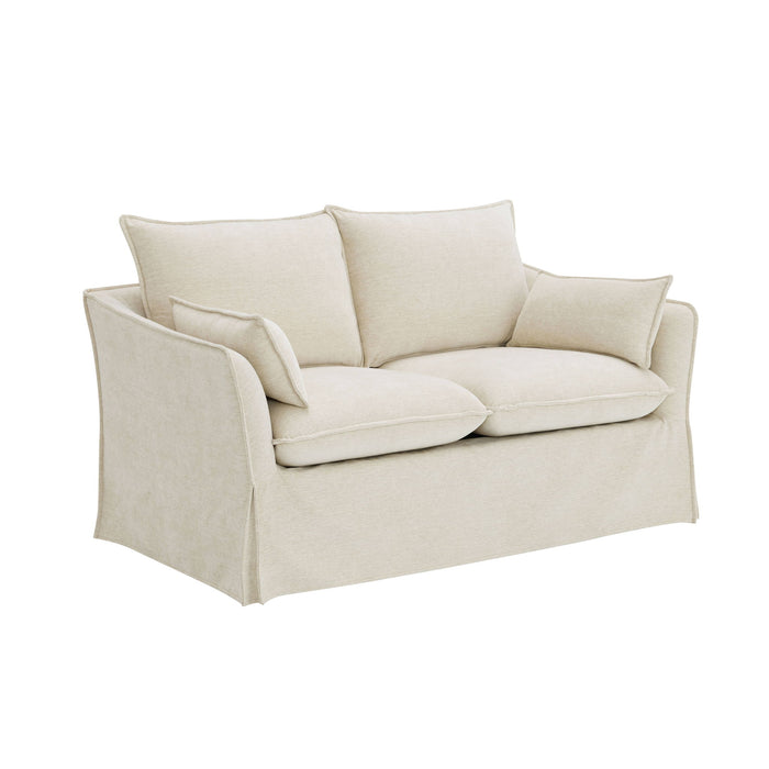 Shane - Loveseat With 2 Pillows - Beige