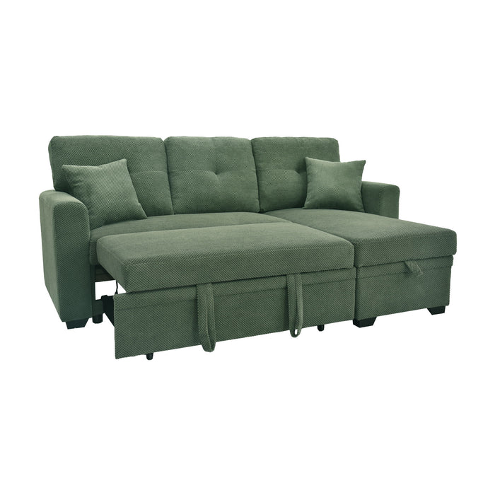 Sleeper Sectional With Pull Out Bed, Reversible Chaise