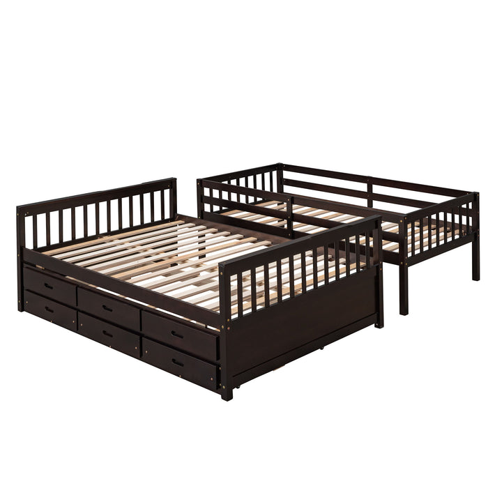 Bunk Bed With Twin Size Trundle And Drawers
