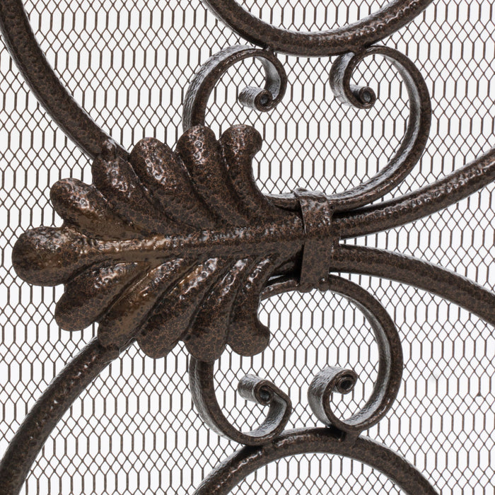 Darcie - Wrought Fireplace Screen, Ornate Design