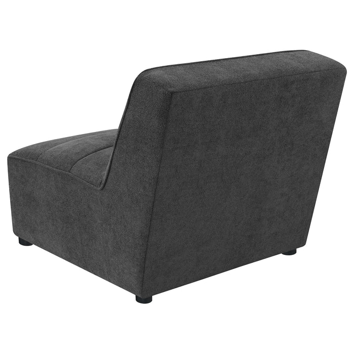 Ortega - Upholstered Armless Chair - Charcoal