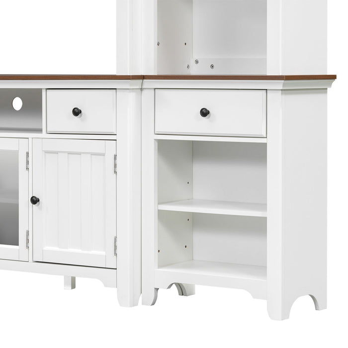 Extra Large TV Stand, Entertainment Center With Storage Cabinets