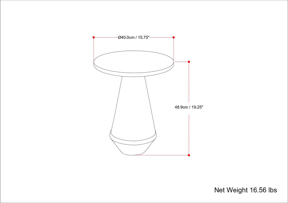 Gloria - Cast Aluminum Side Table - Black