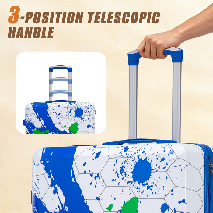 Luggage With Printed Pattern, Combination Lock