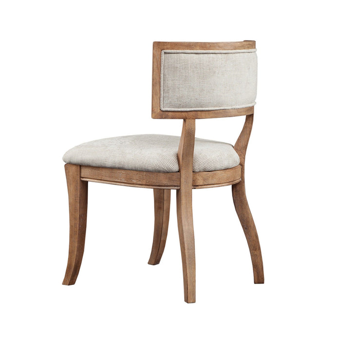 Classic Dining Chair With Curved Back (Set of 2) - Beige / Light Natural