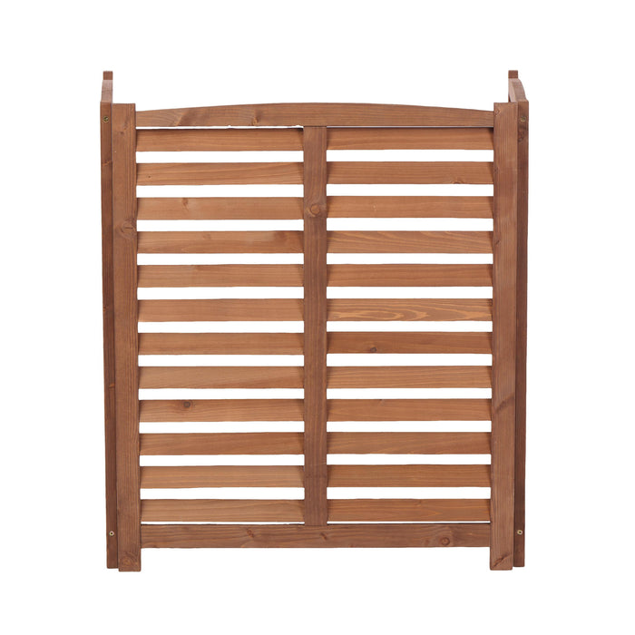3 Panel Outdoor Wooden Air Conditioner Fence
