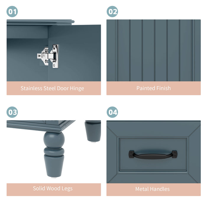 Bathroom Vanity With Sink, Freestanding Cabinet & Drawers