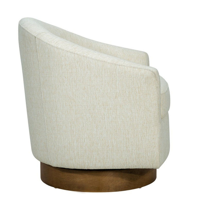 Upholstered Swivel Chair - Cream