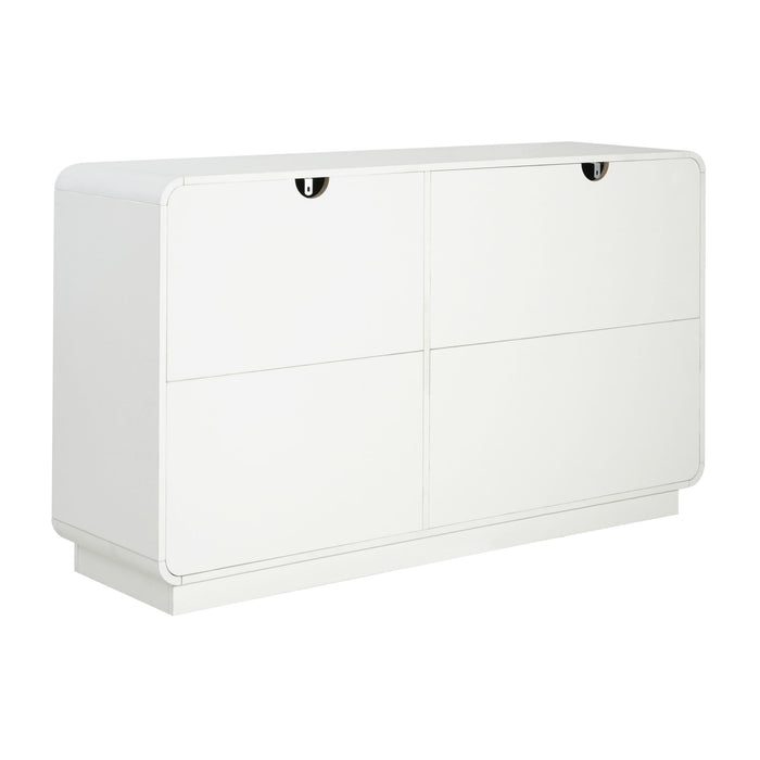 Sideboard, Wide Storage With 2 Doors And 3 Drawers