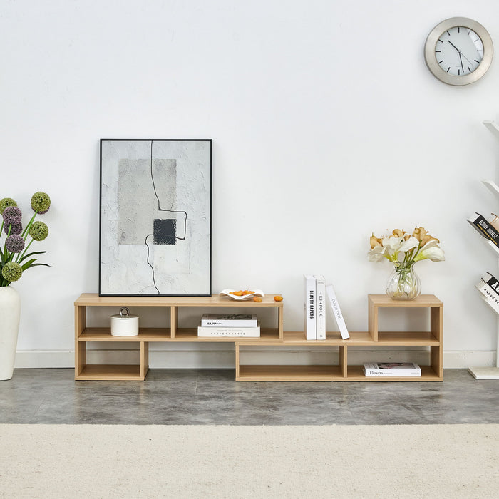 Cube TV Stand With Open Storage And 2 Shelves