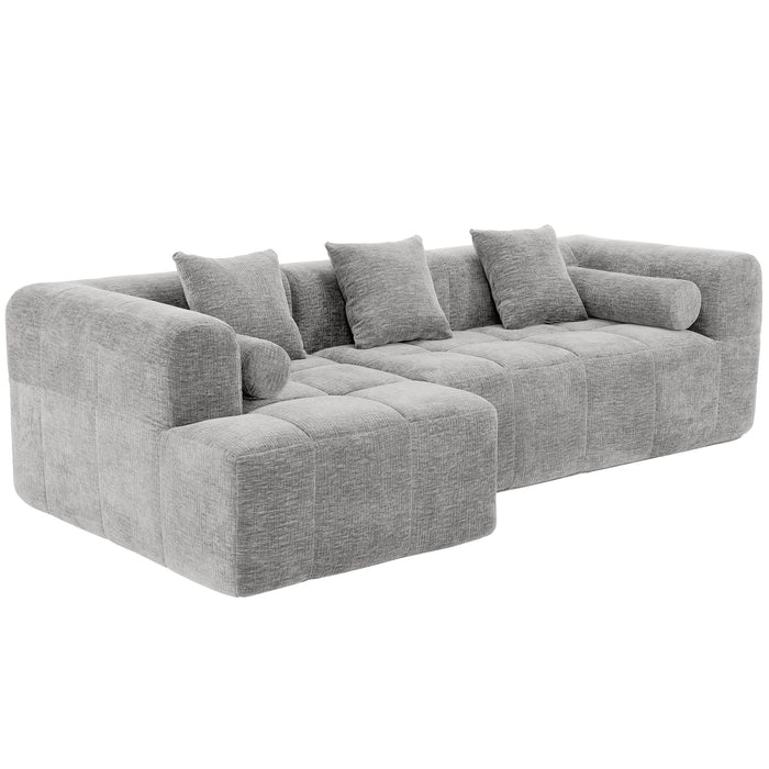 Sectional Free Combined Sofa With 2 Side Pockets