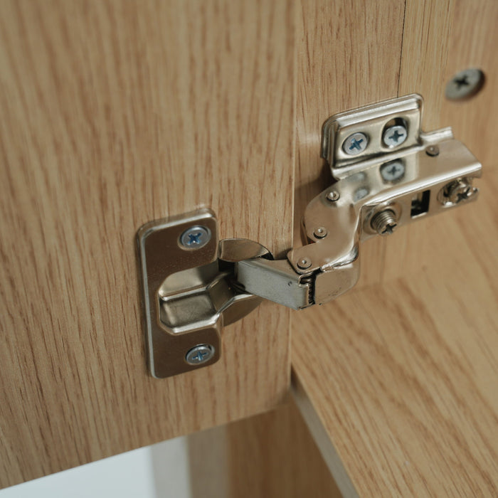 Modern Bathroom Vanity With Rectangle Ceramic Sink, Soft Closing Doors