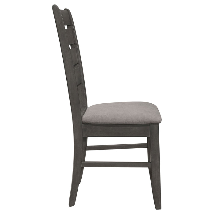 Padded Seat Side Chairs With Tapered Slats (Set of 2)