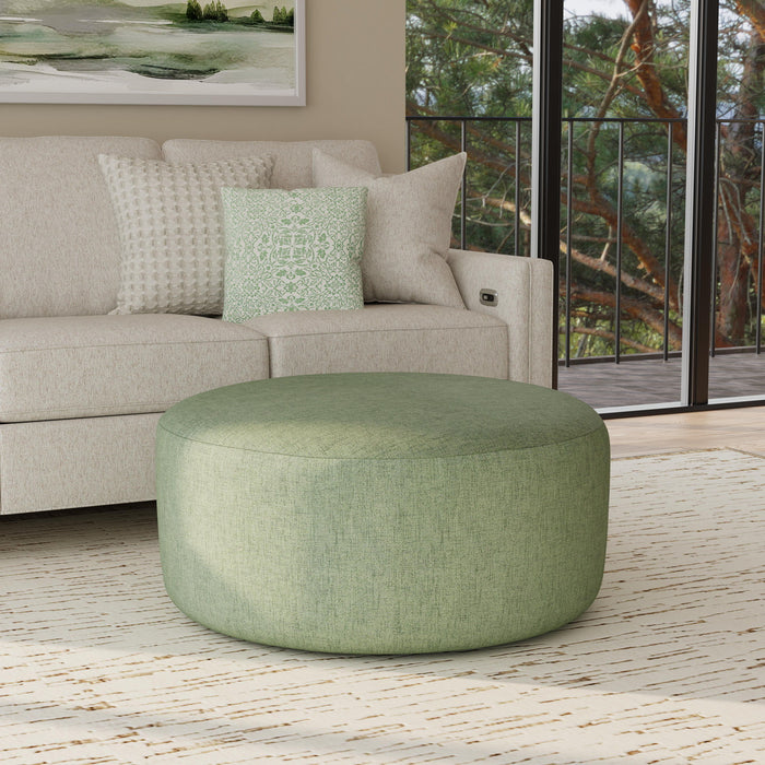 Pouf - Fabric Cocktail Ottoman - Olive
