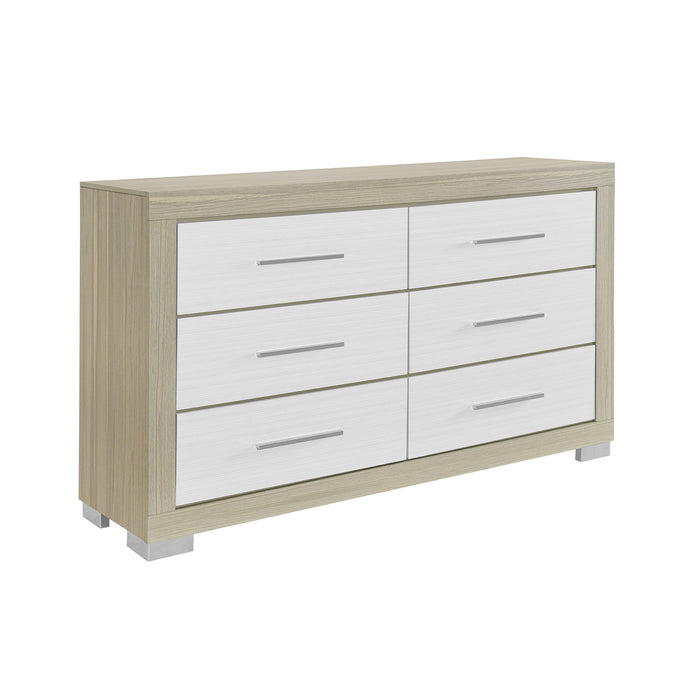 Elsa - 2 Toned And Dresser With Bar Handle And Construction
