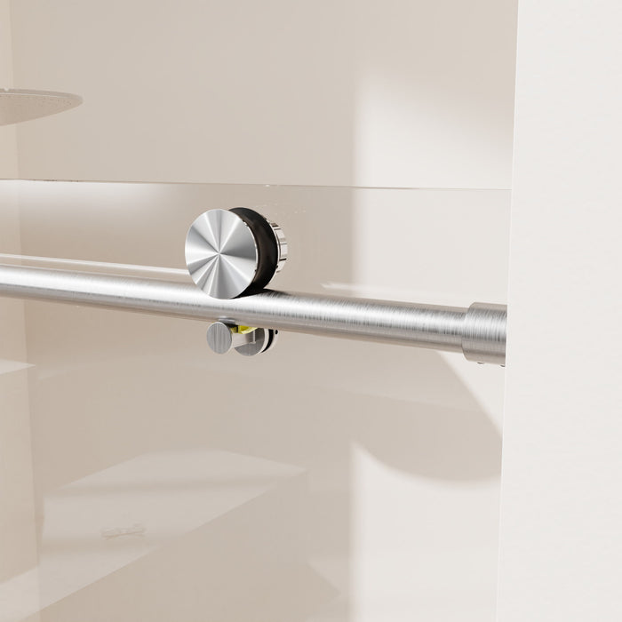 Frameless Single Sliding Soft Close Shower Doors, 5/16" Sgcc Tempered Glass