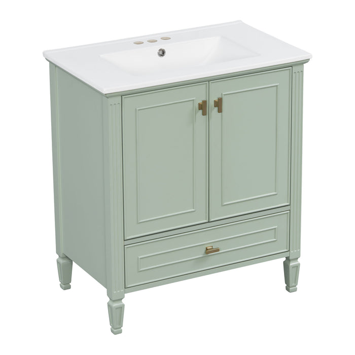 Freestanding Vanity With 1 Drawer & 2 Soft Close Doors With Door Mounted Storage