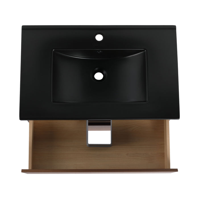 Wall Mounted Bathroom Vanity With Sink, 2 Soft Close Drawers