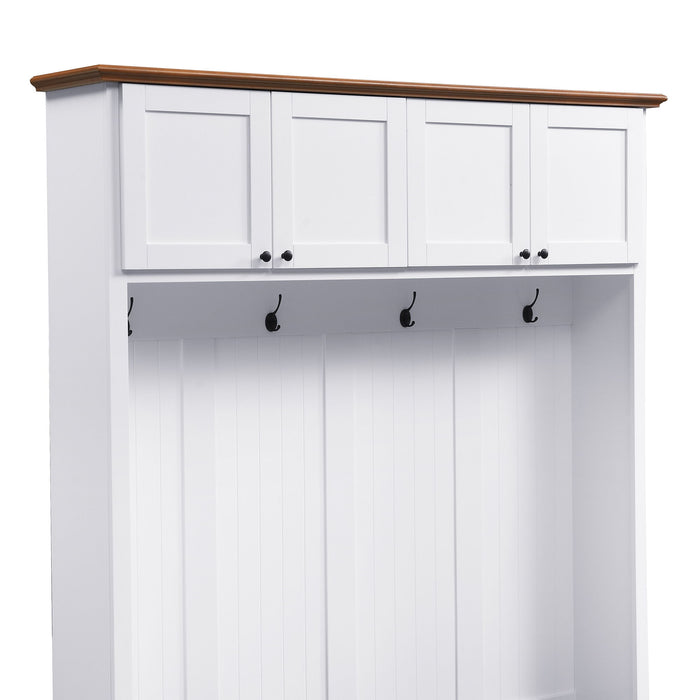 Entryway Hall Tree With Bench And Storage