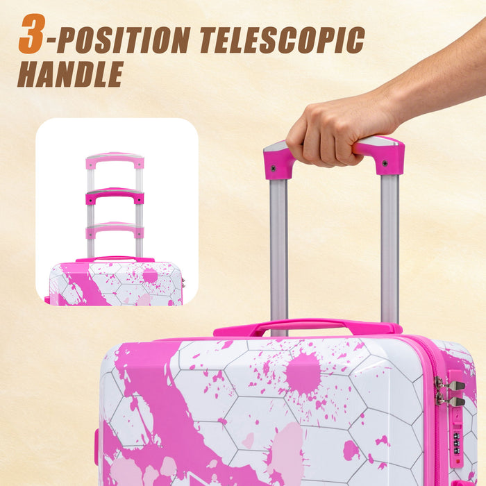 Luggage With Combination Lock, Lightweight Carry-On Suitcase