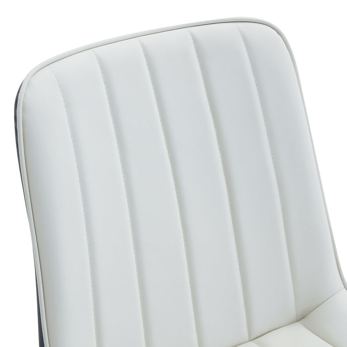 Modern Minimalist Dining Chair Set, Extended Seat Cushion