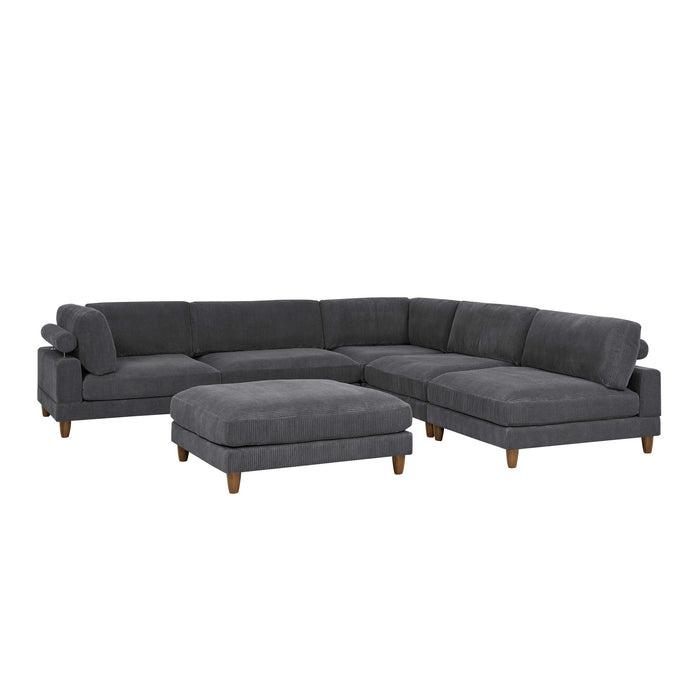 Modern Modular Sectional With Adjustable Back Support