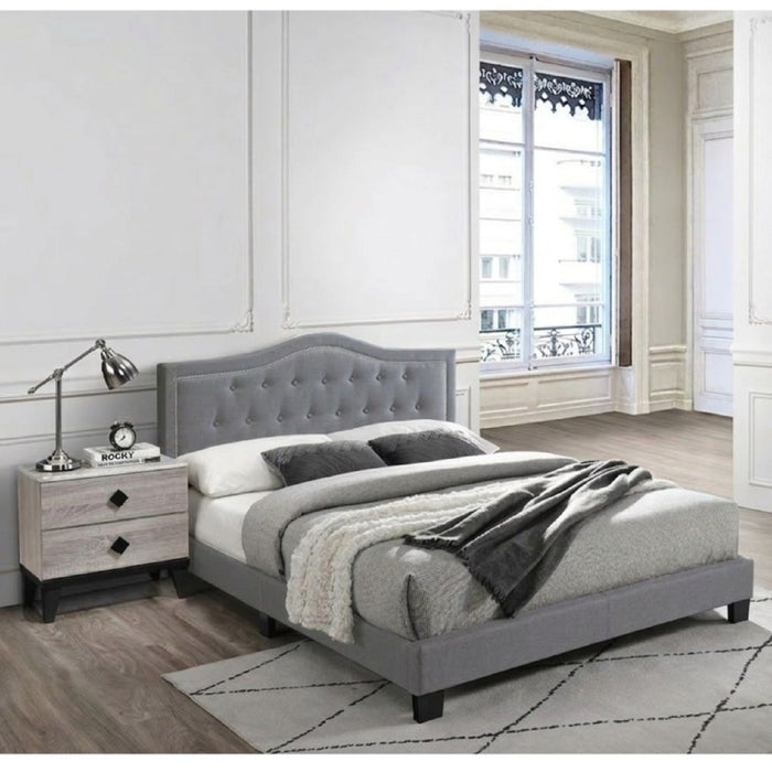 European Style Bed, Button Tufted Headboard