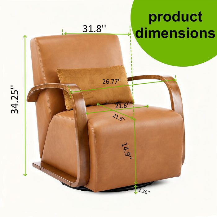 Swivel Accent Rotatable Ergonomic Single Chair For Living Room